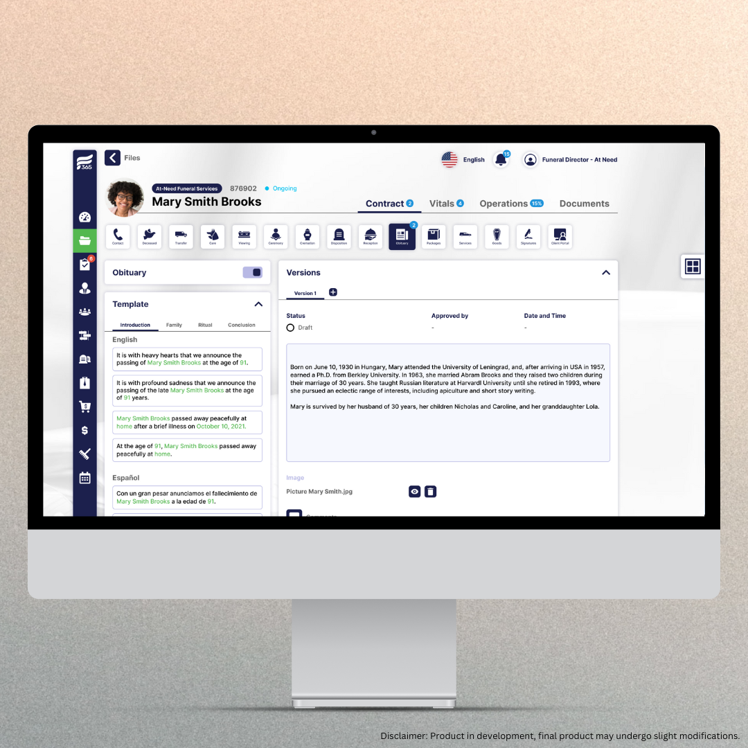 screenshot of Funeral 365
